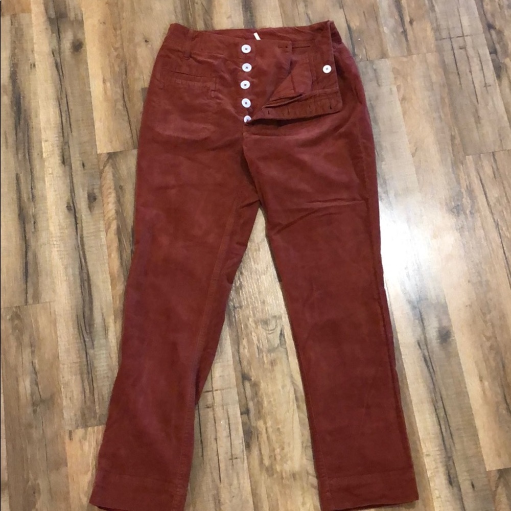 High waist, button fly Free people pants